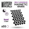Round Magnetic Bases SELF-ADHESIVE - 25mm