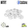 Transparent Hollow Plastic Bases - ROUND 25mm