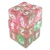 12x D6 16mm Dice - Clear Pink