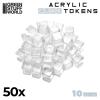 Gaming Tokens - Transparent Cubes 10mm