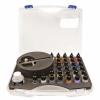 Basic Game Air Colors. Includes: 28 Game Air colors, 1 Airbrush Thinner and 1 Airbrush Cleaner, and Ultra Harder & Steenbeck airbrush, Hose 2,5 m, 1 quick Coupling Connection and a color chart.