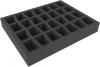 FS040C4BO 40 mm (1.6 inch) Figure Foam Tray with base and 28 slots for larger tabletop models