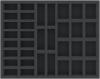 FSBR035BO 35 mm (1.38 Inch) foam tray with different sized slot foam with base - full-size