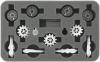 HS030DF03 30 mm (1.18 inches) half-size foam tray for Dropfleet Commander - UCM Frigates or Shaltari Voidgates + FREE capsule for pegs