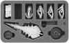 HS040DF05 40 mm (1.6 inches) half-size foam tray for Dropfleet Commander - Shaltari Battleships and Frigates + FREE capsule for pegs