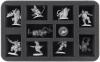 HS050BB09 50 mm (1.96 inches) half-size foam tray for 10 Blood Bowl Star Player