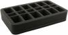 HS050BF01BO 50 mm (2 inch) half-size Figure Foam Tray with base - 12 Medium & 6 Small FoW Bases