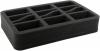 HS050BF03BO 50 mm (2 inch) half-size Figure Foam Tray with base - 6 large Tanks and Gun Turrets