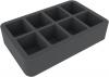 HS060BF02BO (2.4 inches) half-size Figure Foam Tray with 8 large cut-outs