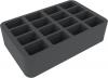 HS070BF05BO 70 mm (2.75 inches) half-size Figure Foam Tray with 16 slots for Flames of War Miniatures on medium bases