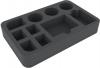 HSFW045BO 45 mm (1.77 inch) half-size Figure Foam Tray with 10 slots