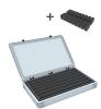 Euro Box for model railway locomotives, wagons and vehicles standing - 7 slots for H0 scale