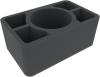 HSMEJX110BO 110 mm Half-Size foam tray with 5 compartments