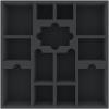 AFEM060BO 285 mm x 285 mm x 60 mm foam tray with 13 compartments for accessories