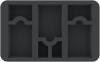 HSMEQO050BO 50 mm Half-Size foam tray with 7 compartments