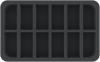 HSMECP045BO 45 mm Half-Size foam tray with 12 compartments