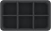 HSMECO060BO 60 mm Half-Size foam tray with 6 compartments