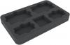 HSMEQB030BO 30 mm Half-Size foam tray with 5 compartments