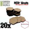 MDF Bases - Hexagonal 25 mm