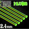 Acrylic Rods - Round 2.4 mm Fluor GREEN