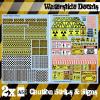 Waterslide Decals - Caution Strips and Signs