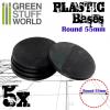 Plastic Bases - Round 55 mm BLACK