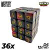 36x D6 12mm Dice - Red Swirl