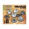 8x Steampunk Buttons WATCH MOVEMENTS - Silver