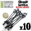 10x Classic Lamps with LED Lights