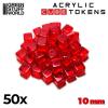 Red Acrylic Cube tokens